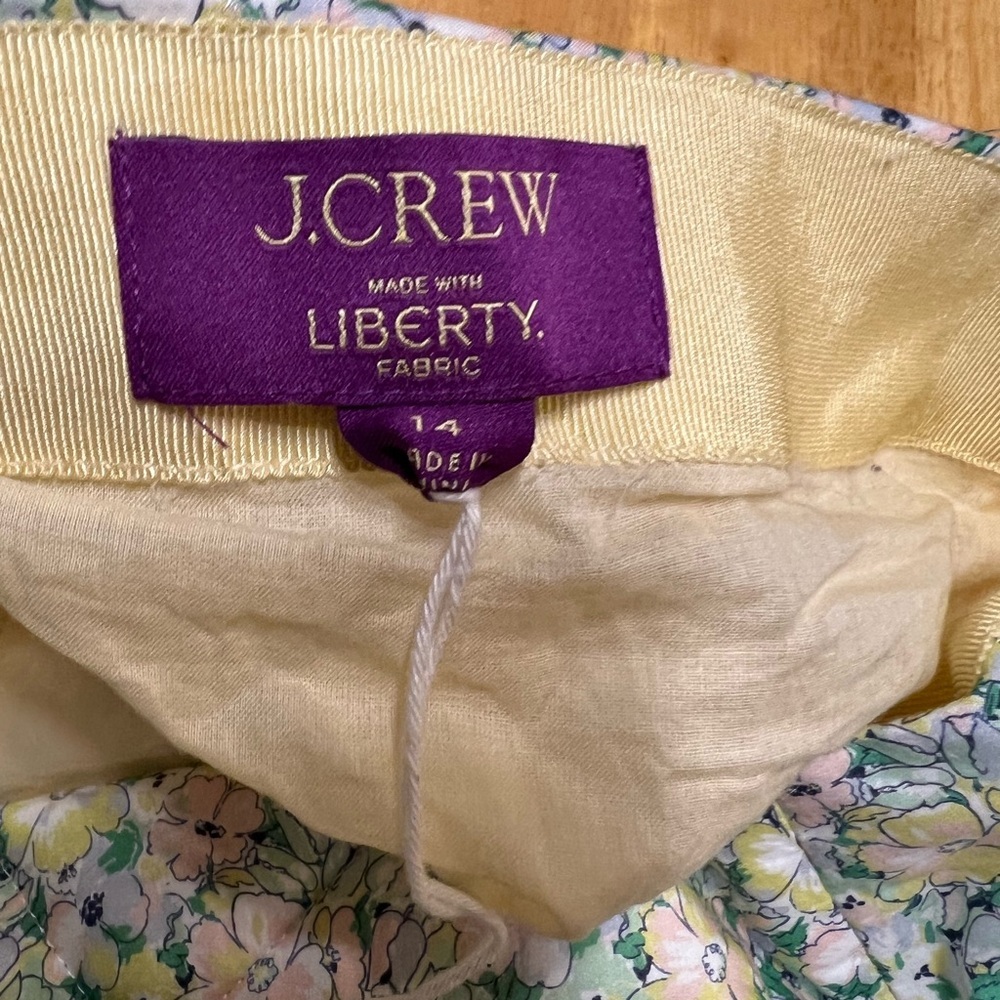 J. Crew liberty fabric Limited-edition quilted button-front mini skirt NWOT  14 - Picture 7 of 14